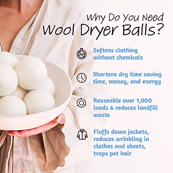 Wool Dryer Balls by Smart Sheep (Pack of 6)