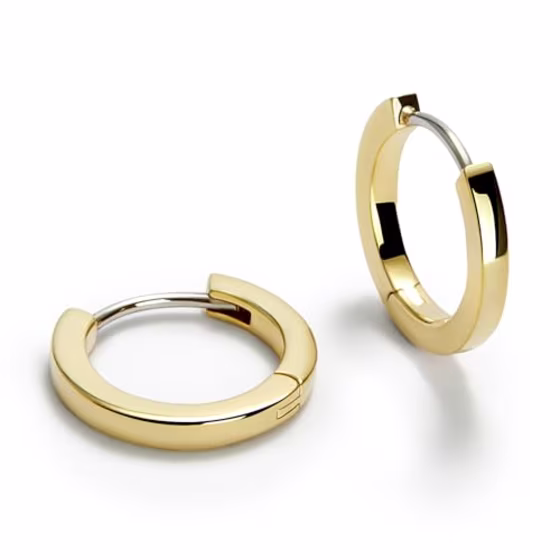4K Gold Huggie Hoop Earrings