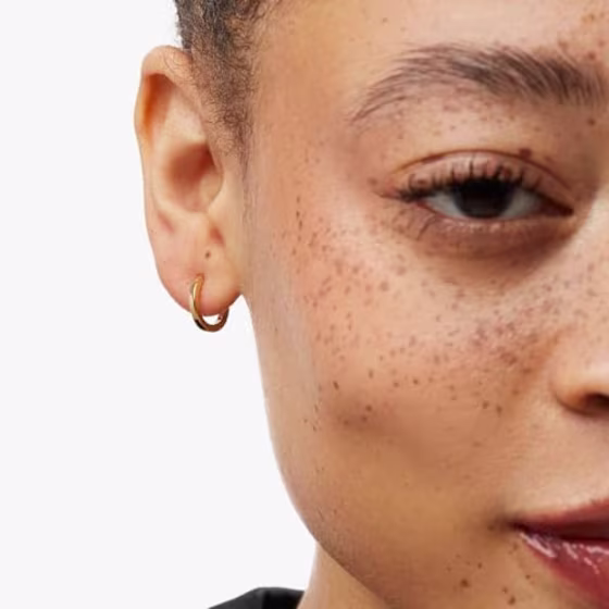 4K Gold Huggie Hoop Earrings