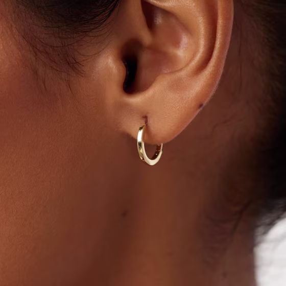 4K Gold Huggie Hoop Earrings