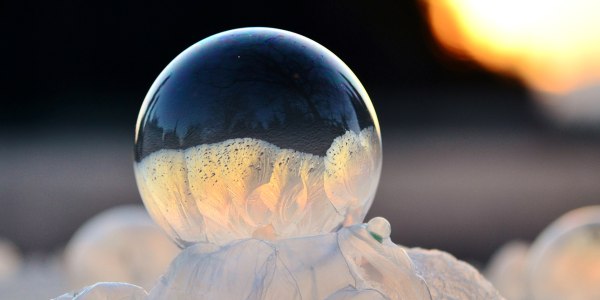 Beautiful frozen bubbles