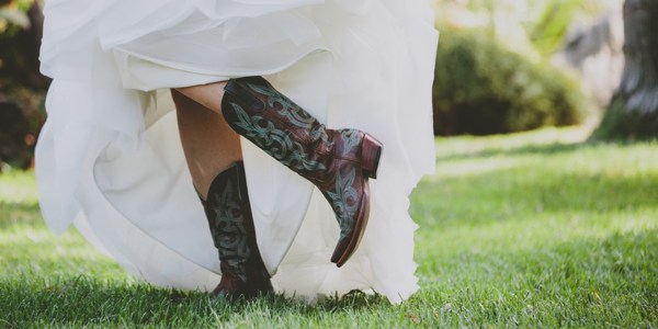 California farm wedding is rustic, romantic