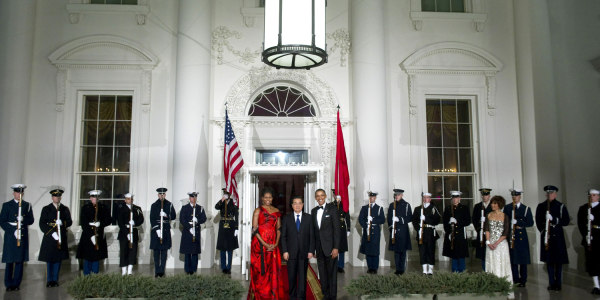 White House hosts a state dinner for China