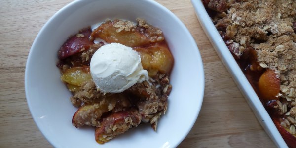 Peach and Pecan Crumble 