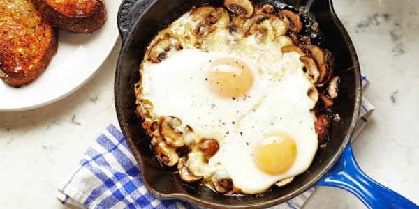 Baked Eggs with Mushrooms