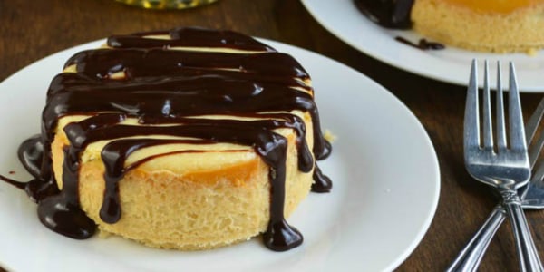 Bourbon Cheesecake with Boozy Chocolate for Two