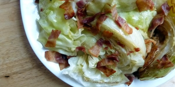 Bacon-Roasted Cabbage Wedges