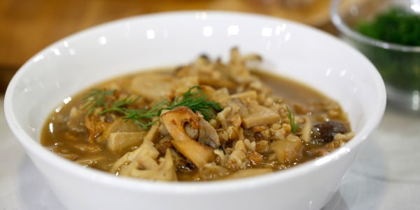 Farro-Mushroom Soup