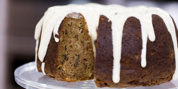 Spiced Apple Walnut Cake with Cream Cheese Icing