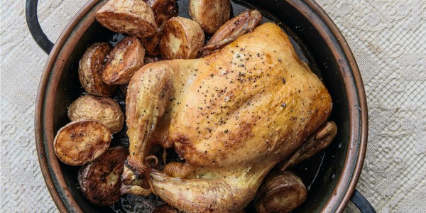 Simple Roast Chicken and Potatoes
