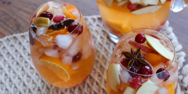 Thanksgiving sangria is the perfect cocktail for a crowd