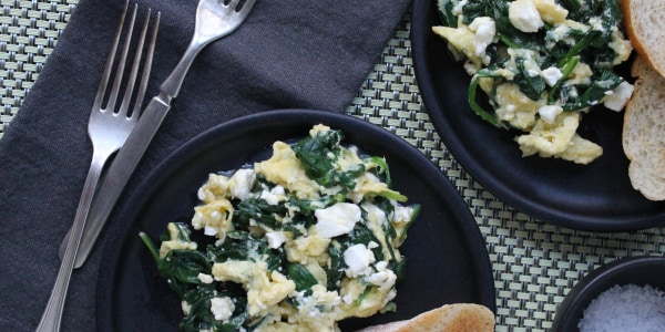 3-Ingredient Greek Omelet Scramble