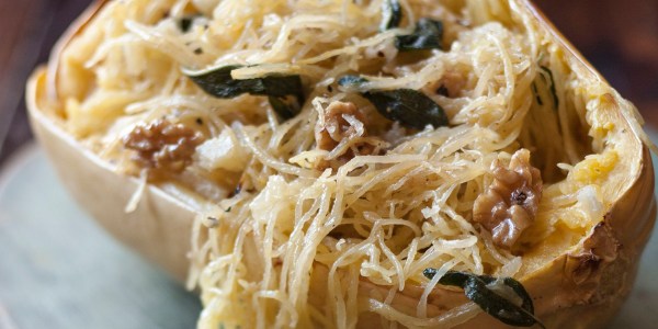 Spaghetti Squash with Sage and Walnuts