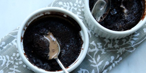 Deep Chocolate Truffle Lava Mug Cakes