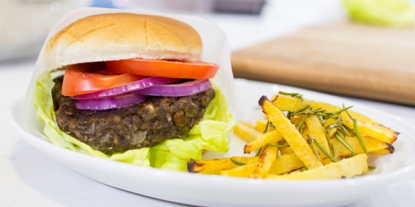 Siri's Mushroom and Lentil Veggie Burgers