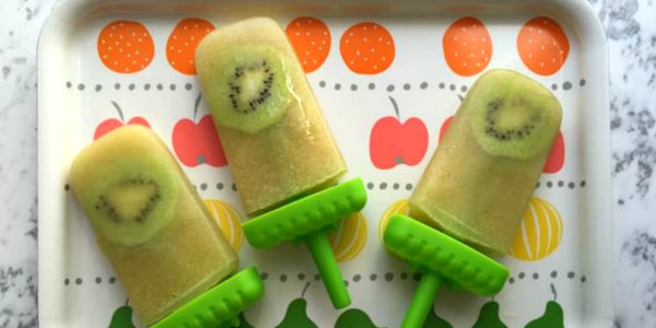 Kiwi and melon popsicles