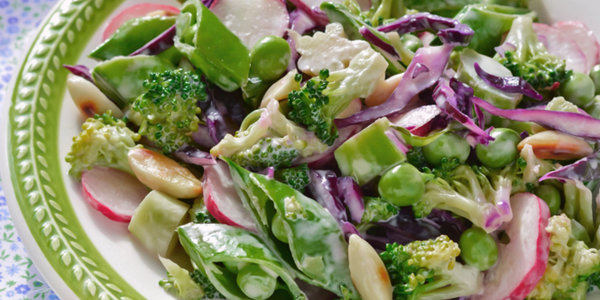  Sugar Snap Pea Salad, Radish, Sunflower Seeds, Parmesan Vinaigrette