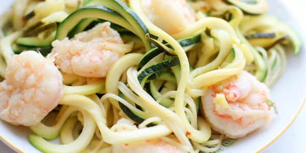 Zucchini Noodles with Shrimp Scampi