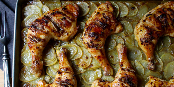 5-Ingredient Harissa Chicken with Potatoes