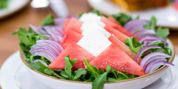 5-Ingredient Watermelon, Feta and Arugula Salad