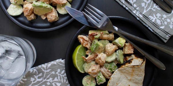 5-Ingredient Spicy Grilled Shrimp and Avocado Salad