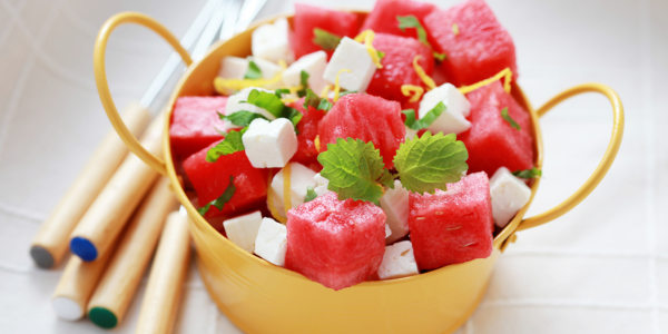 3-Ingredient Grilled Watermelon and Feta Skewers
