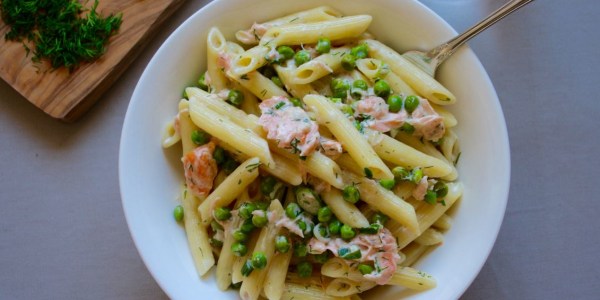 Salmon and Peas With Pasta
