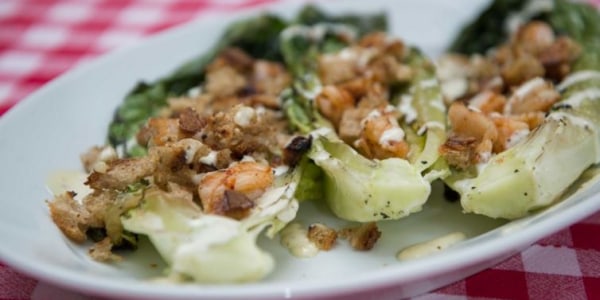 Meghan Markle's Grilled Caesar Salad with Shrimp