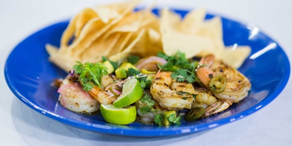 10-Minute Grilled Shrimp and Avocado Salad