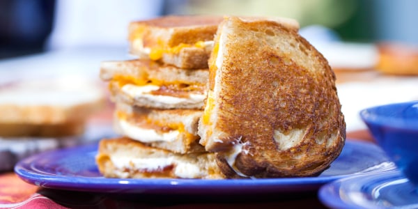 Three-Cheese Grilled Cheese