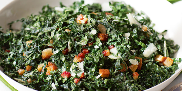 Kale Salad with Pancetta and Pecorino