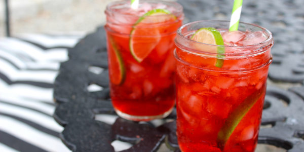 Pomegranate Lime Spritzer Cocktail