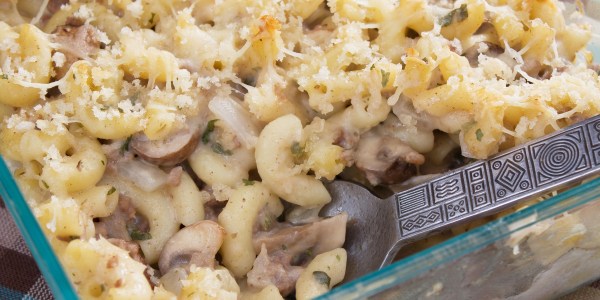 Stovetop Mac and Cheese with Mushrooms