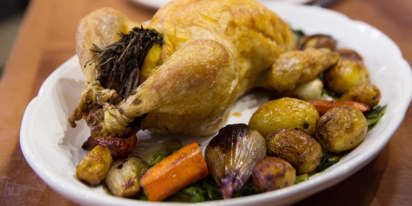 Roast Chicken with Potatoes and Vegetables