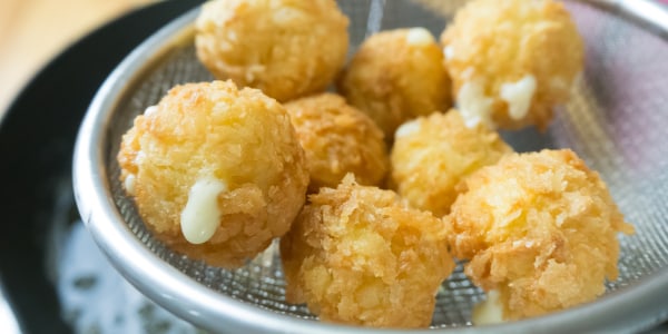 Cheese-Stuffed Potato Puffs