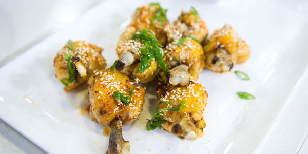 Spicy Baked Chicken Wings with Cilantro Lime Yogurt Dipping Sauce