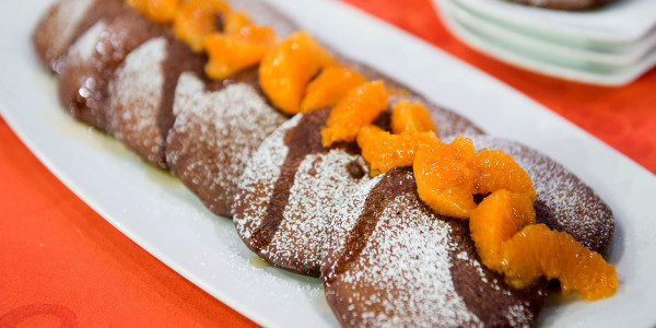 Cocoa Tangerine Pancakes