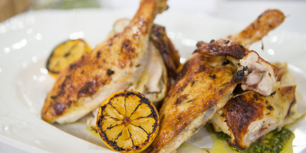 Grilled Meyer Lemon Chicken with Chimichurri Sauce