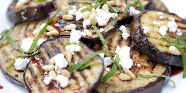 Grilled Eggplant with Pomegranate Molasses