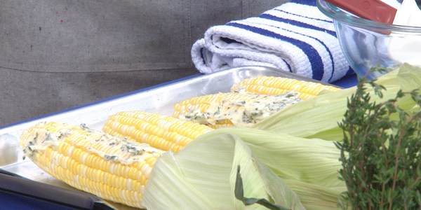 Smoked Corn with Herb Butter