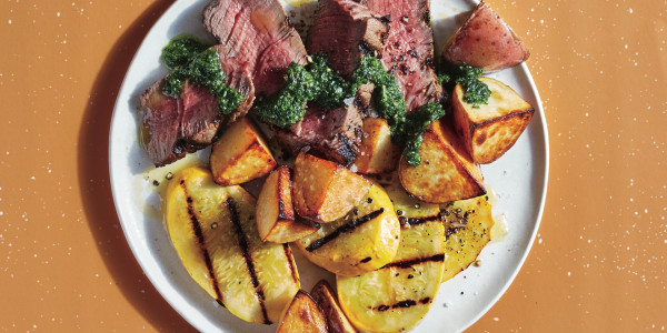 Steak and Veggies with Zesty Chimichurri