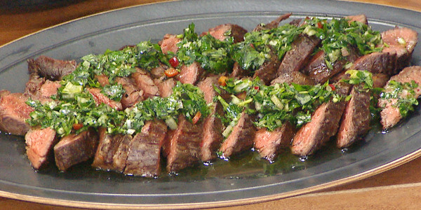 Hanger Steak with Chimichurri Sauce