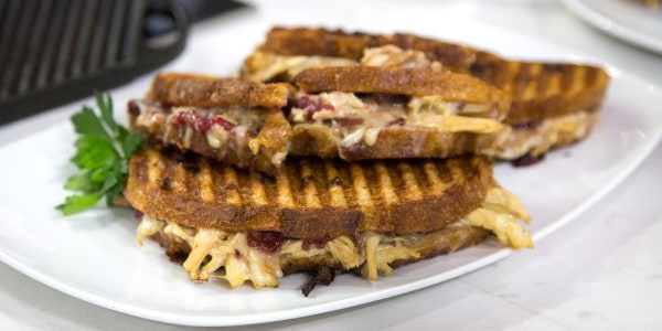 Turkey Panini with Cranberry Sauce