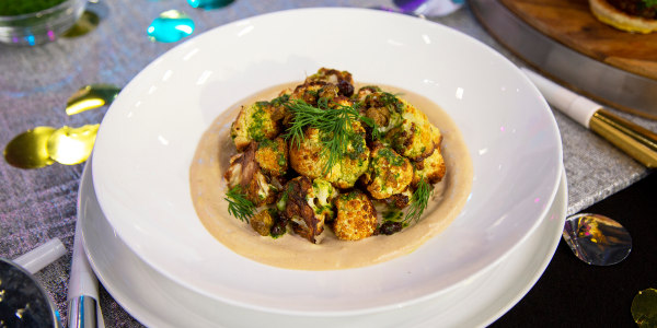 Charred Cauliflower with Garlicky Tahini and Lemon