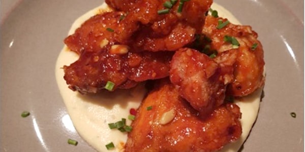 Korean Sweet and Sour Fried Chicken with Mashed Potatoes