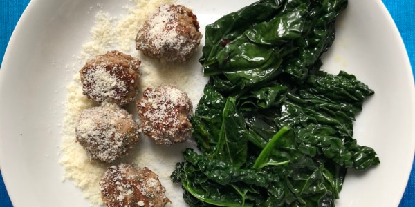 Lamb Meatballs with Kale