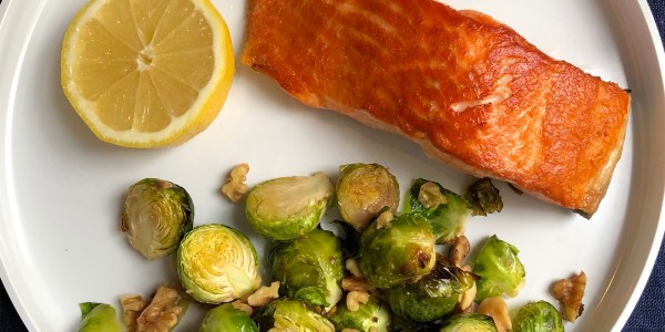 Pan-Seared Salmon and Roasted Brussels Sprouts