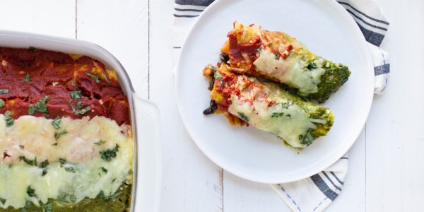 Red and Green Enchiladas