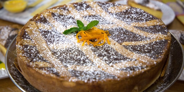 Ricotta Tart with Orange Blossom and Wheat Berries