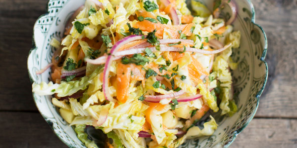 Pineapple Slaw with Toasted Walnuts